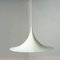 Scandinavian White Semi Pendant Lamp attributed to Bonderup & Thorup for Fog & Mørup, 1960s 5