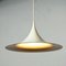 Scandinavian White Semi Pendant Lamp attributed to Bonderup & Thorup for Fog & Mørup, 1960s 6