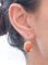 18 Karat Yellow Gold Earrings with Coral, 1950s, Set of 2, Image 5