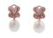 Boucles d'Oreilles Pendantes en Or Rose 14 Carats avec Perles, Saphirs et Diamants, 1970s, Set de 2 3