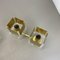 Cubic Brass and Acryl Glass Wall Sconces, Italy, 1970s, Set of 2 14