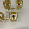 Cubic Brass and Acryl Glass Wall Sconces, Italy, 1970s, Set of 2, Image 6