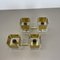 Cubic Brass and Acryl Glass Wall Sconces, Italy, 1970s, Set of 2 5