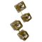 Cubic Brass and Acryl Glass Wall Sconces, Italy, 1970s, Set of 2 1