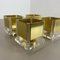 Cubic Brass and Acryl Glass Wall Sconces, Italy, 1970s, Set of 2, Image 18