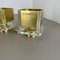 Cubic Brass and Acryl Glass Wall Sconces, Italy, 1970s, Set of 2 13