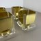 Cubic Brass and Acryl Glass Wall Sconces, Italy, 1970s, Set of 2 20