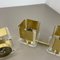 Cubic Brass and Acryl Glass Wall Sconces, Italy, 1970s, Set of 2 10