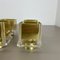 Cubic Brass and Acryl Glass Wall Sconces, Italy, 1970s, Set of 2 16