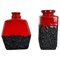 Cubic Fat Lava Pottery Vases attributed to Jopeko, Germany, 1970s, Set of 2, Image 1