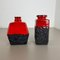 Cubic Fat Lava Pottery Vases attributed to Jopeko, Germany, 1970s, Set of 2 2