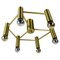 Space Age Atomic Ceiling Light in Brass, Italy, 1970s, Image 1