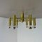 Space Age Atomic Ceiling Light in Brass, Italy, 1970s 3