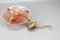 French Light Pink Frosted Glass Pendant Light with Bird Motifs, 1930s, Image 10