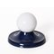 Midcentury Blue Metal Light Ball Italian Sconce attributed to Achille Castiglioni for Flos, 1960s, Image 12