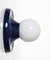 Midcentury Blue Metal Light Ball Italian Sconce attributed to Achille Castiglioni for Flos, 1960s, Image 2