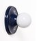 Midcentury Blue Metal Light Ball Italian Sconce attributed to Achille Castiglioni for Flos, 1960s 3