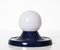 Midcentury Blue Metal Light Ball Italian Sconce attributed to Achille Castiglioni for Flos, 1960s, Image 6