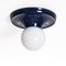 Midcentury Blue Metal Light Ball Italian Sconce attributed to Achille Castiglioni for Flos, 1960s 5