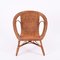 Wicker and Wood Armchairs and Table, Italy, 1960s, Set of 4 14