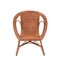Wicker and Wood Armchairs and Table, Italy, 1960s, Set of 4 3
