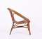 Wicker and Wood Armchairs and Table, Italy, 1960s, Set of 4, Image 11