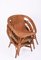Mesa y butacas de mimbre y madera, Italia, años 60. Juego de 4, Imagen 16