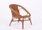 Wicker and Wood Armchairs and Table, Italy, 1960s, Set of 4, Image 10