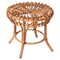 Round Rattan and Bamboo Ottoman or Stool by Franco Albini, Italy, 1960s 1