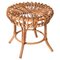 Round Rattan and Bamboo Ottoman or Stool by Franco Albini, Italy, 1960s, Image 1