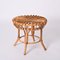 Round Rattan and Bamboo Ottoman or Stool by Franco Albini, Italy, 1960s, Image 8