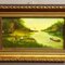 Artista Biedermeier, paisaje de río, década de 1800, óleo sobre lienzo, enmarcado, Imagen 4