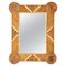Mid-Century Italian Geometric Wall Mirror in Bamboo and Rattan by Arpex, 1970s, Image 1