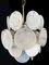 Vintage Italian Murano Chandelier with 24 White Disks, 1980s 12