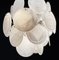 Vintage Italian Murano Chandelier with 24 White Disks, 1980s 11