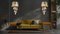 Italienische Vintage Murano Wandlampen mit 16 Karamell & Lattimo Glasblättern, 1979, 2er Set 5