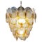 Murano Chandelier with 41 Lattimo Amber Glasses by Mazzega, 1979, Image 1