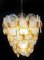 Lámpara de araña de Murano con 41 vasos de ámbar latón de Mazzega, 1979, Imagen 5