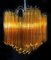 Modern Quadriedri Glass Chandelier with 60 Amber Prism Quadriedri, 1990s 17