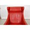Vintage Stuhl aus rotem Leder mit Fußhocker von Børge Mogensen für Fredericia, 1980er, 2er Set 2
