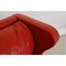 Vintage Stuhl aus rotem Leder mit Fußhocker von Børge Mogensen für Fredericia, 1980er, 2er Set 9