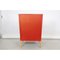 Vintage Chair in Red Leather with Ottoman by Børge Mogensen for Fredericia, 1980s, Set of 2 5