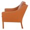 Modell 2207 Sessel aus Nussholz Anilin Leder von Børge Mogensen für Fredericia 4