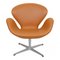 Swan Chair in Cognac Nevada Aniline Leather by Arne Jacobsen for Fritz Hansen, Image 1