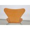 Vintage Stühle aus patiniertem cognacfarbenem Leder von Arne Jacobsen für Fritz Hansen, 1990er, 7 Set 22