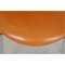 Sedie vintage in pelle color cognac patinata di Arne Jacobsen per Fritz Hansen, anni '90, set di 7, Immagine 4