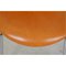 Sedie vintage in pelle color cognac patinata di Arne Jacobsen per Fritz Hansen, anni '90, set di 7, Immagine 4