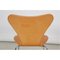 Vintage Stühle aus patiniertem cognacfarbenem Leder von Arne Jacobsen für Fritz Hansen, 1990er, 7 Set 12