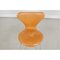 Vintage Stühle aus patiniertem cognacfarbenem Leder von Arne Jacobsen für Fritz Hansen, 1990er, 7 Set 3