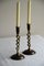 Open Barley Twisted Candlesticks in Brass, Set of 2 2